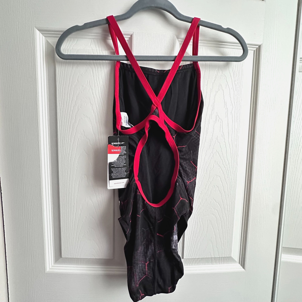 Speedo Womens 4 / 30 Emerging Force Endurance + Flyback One Piece Swimsuit NWT - Picture 3 of 9